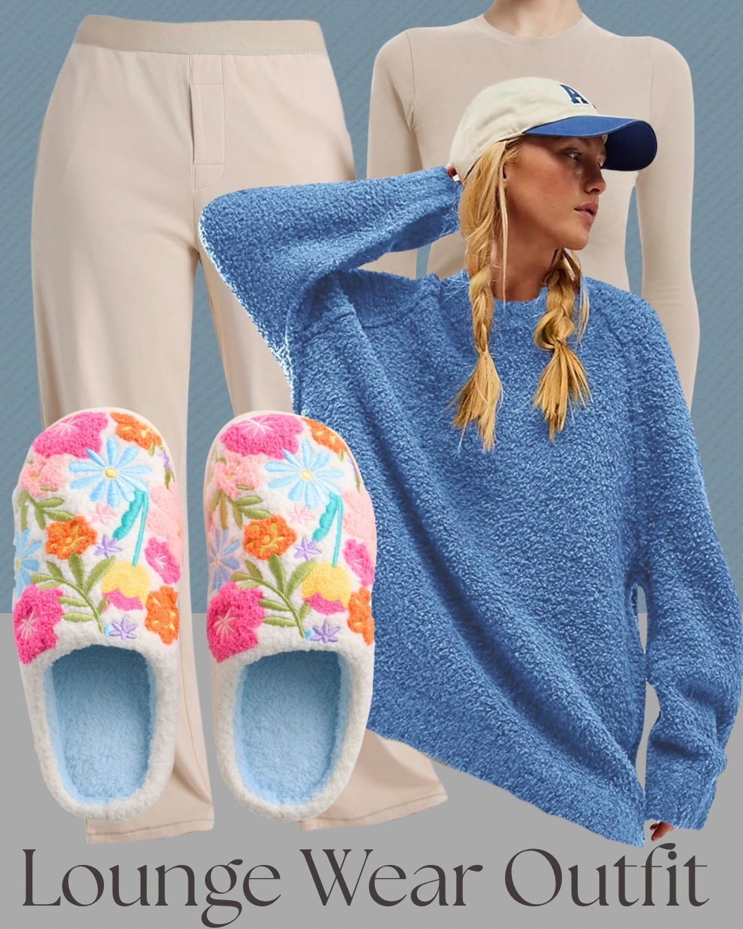 Lounge wear outfit with a cozy oversized pullover sweater, soft neutral lounge pants, and comfy house slippers.
This is the kind of easy loungewear set that works for slow mornings, working from home, and staying comfortable without looking sloppy.

#loungewearoutfit #cozyloungewear #athomeoutfit #comfystyle #ltkstyle #ltkoutfits #everydaycomfort

#LTKootd #LTKOver40