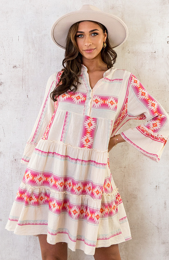 Kelim Tuniek Print Fuchsia | Fashionmusthaves.nl | The Musthaves (NL)