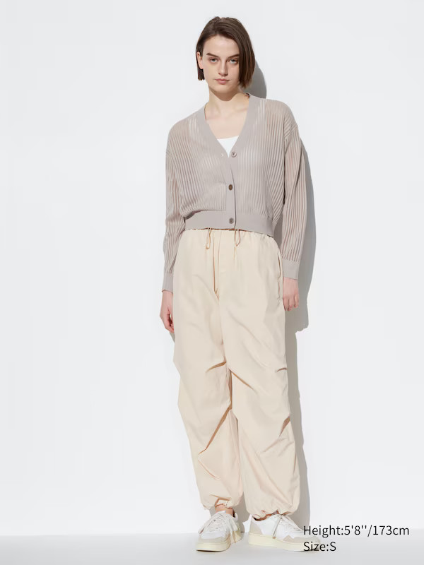 Mesh V-Neck Long-Sleeve Short Cardigan | UNIQLO (US)