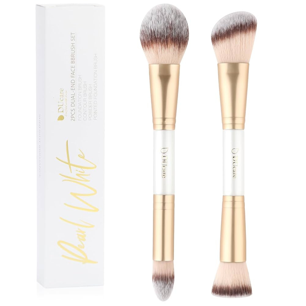 DUcare Makeup Brushes Duo End Foundation Contour Powder and Buffer Brush Bronzer Double Makeup Br... | Amazon (US)
