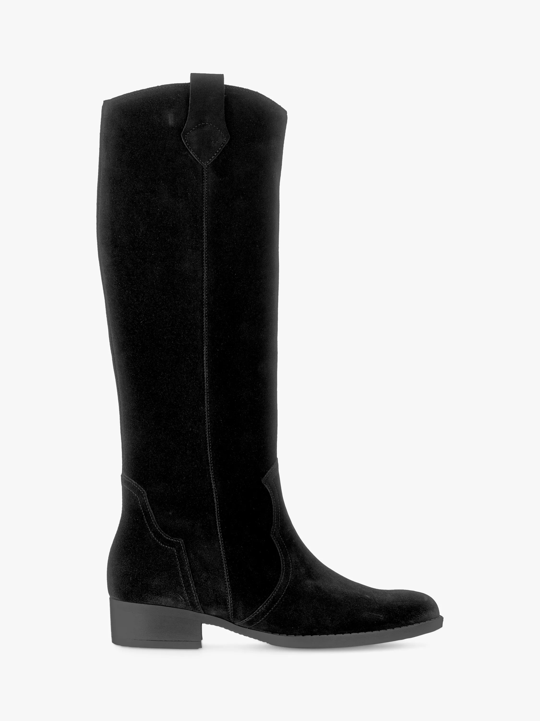 Gabor Garden Suede Knee High Boots, Black | John Lewis (UK)