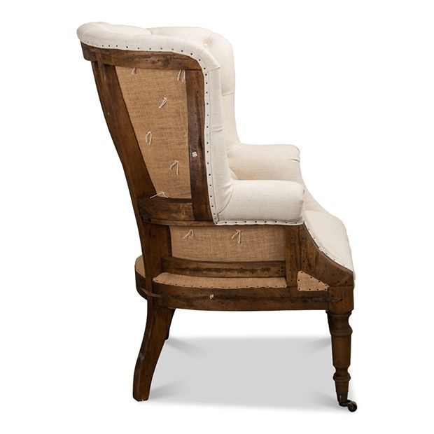 Tufted Deconstructed Armchair | SHIPS FREE | Antique Farm House