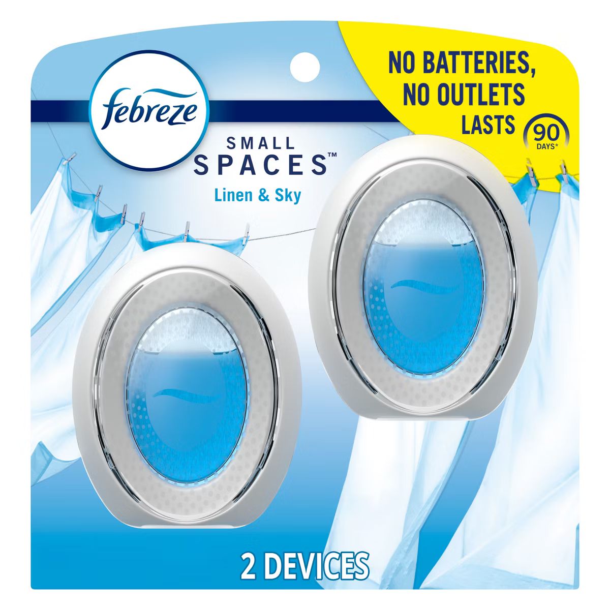 Febreze Small Spaces Air Freshener - Linen & Sky Scent - 0.25 fl oz/2pk | Target