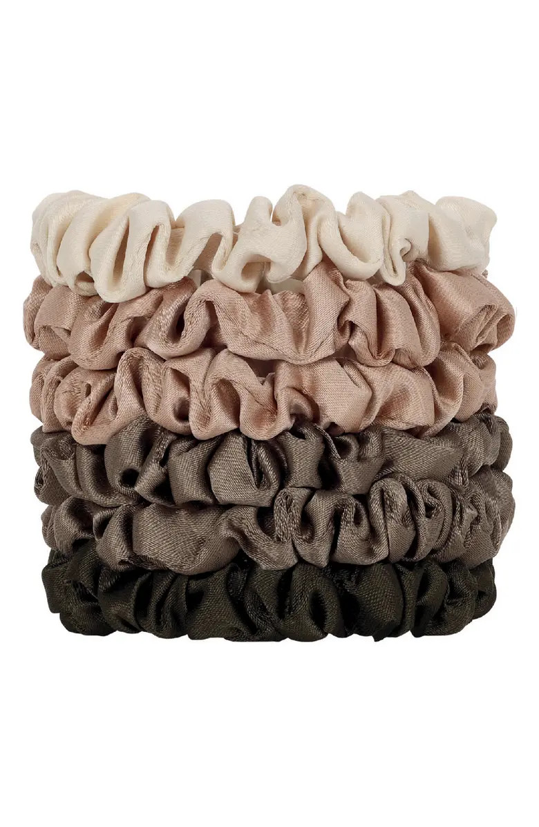 Satin Ultra Petite 6-Pack Scrunchies | Nordstrom