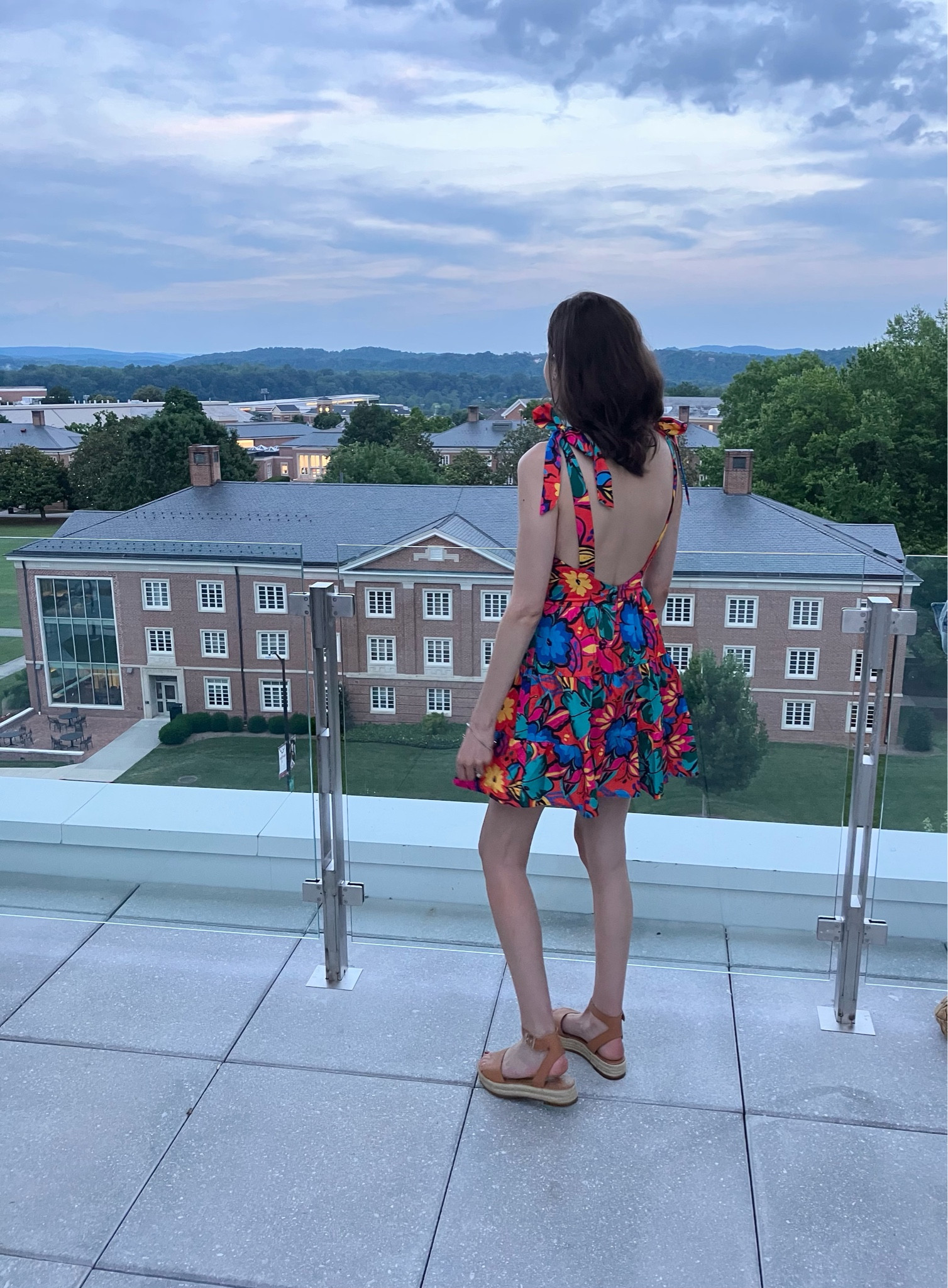 Love the back and tie at shoulders of this dress! Wore it to a roof top dinner date. The views at golden hour are stunning 🤩 
Wearing XS fits tts & under $30

Summer dress
Resort dress
Vacation dress
Tropical dress 
Date night

#LTKFind #LTKunder50 #LTKSeasonal