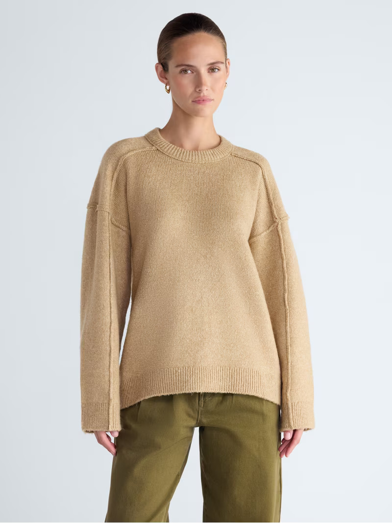 Scoop Women's Crewneck Seam Sweater, Sizes XS-XXL | Walmart (US)