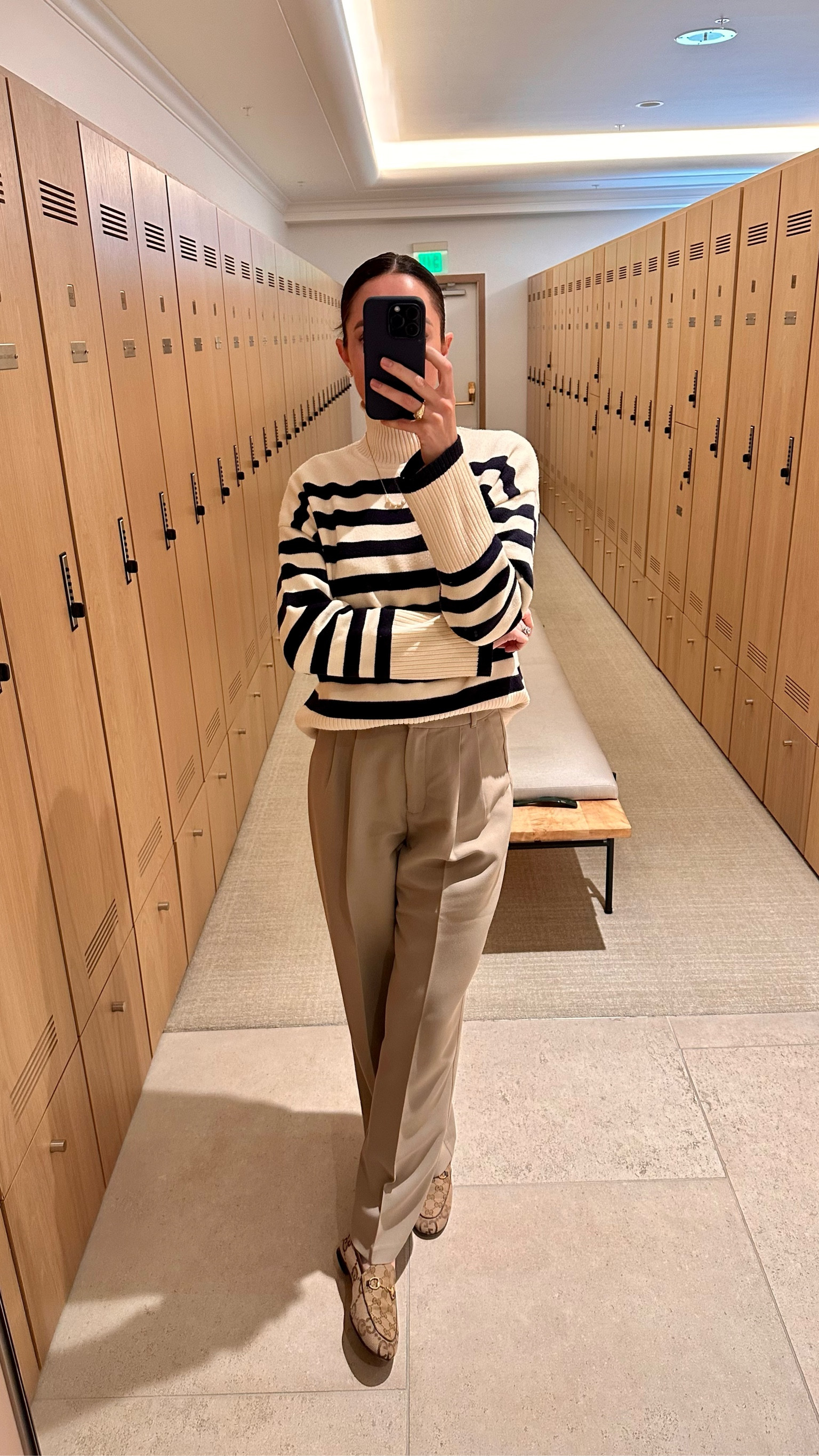 Mock neck sweater S
Pleated dress pants 26R
Gucci GG loafers 7.5

#LTKFindsUnder100 #LTKWorkwear #LTKShoeCrush