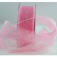 Pink Floral Lace Pattern Ribbon 1.5"" Wide By The Yard | Etsy (US)