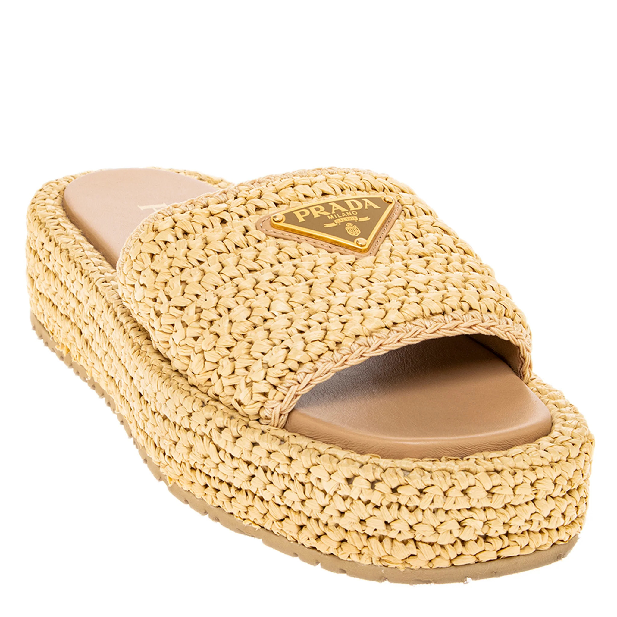 Prada Crochet Platform Slide | Overstock