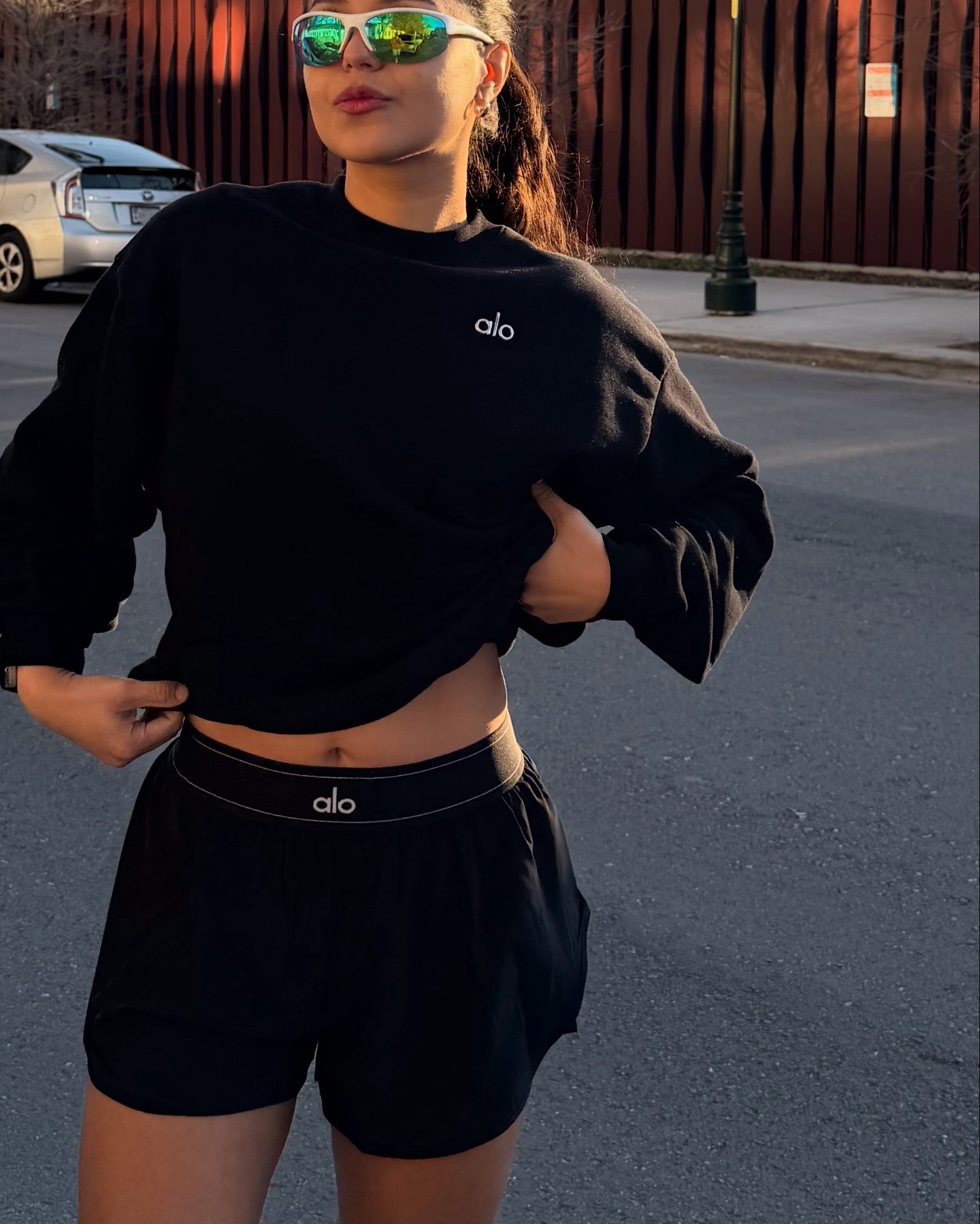 I really love these shorts from @Alo Yoga 
they’re so comfortable to run. And obviously the sweater. Wearing size Small on sweater and size Small on the shorts. ✨🫶🏻 

#LTKootd #LTKActive