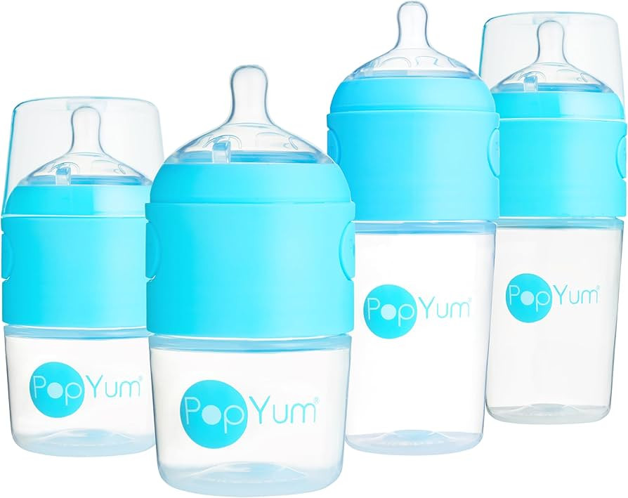 PopYum Blue Formula Making Baby Bottle Starter Set, 4-Pack, 2X 5oz Bottles with #1 Slow Flow Nipp... | Amazon (US)