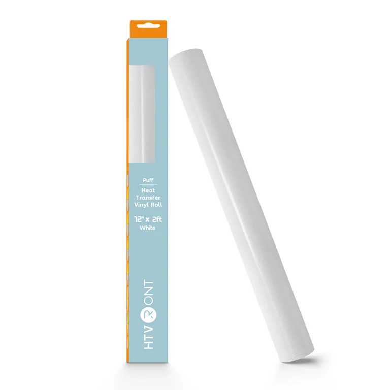 HTVRONT Heat Transfe Puff Vinyl Roll- 12" x 2ft for T Shirts, 3D Puff Heat Transfer Vinyl for Cut... | Walmart (US)