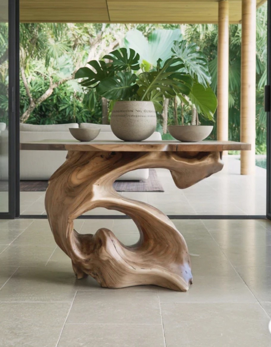 TIMBERUSTIC-sculptural solidwood console table #ltkfurniture

#LTKHome #LTKFamily