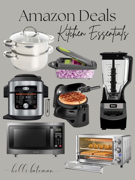 Amazon kitchen essentials and appliances. I have had the ninja blender for years and love it! 
#amazon #kitchen #appliances #potsandpans

#LTKhome #LTKunder100 #LTKGiftGuide