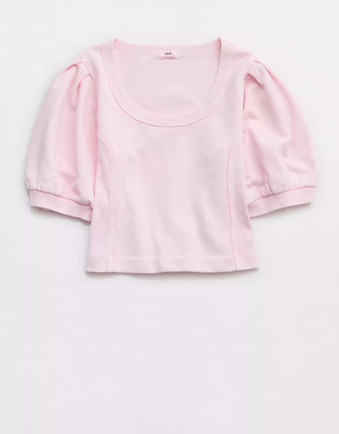 Aerie Seams Right Short Sleeve Sweatshirt | Aerie