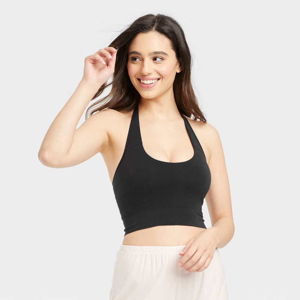 Women's Cotton Seamless Brami - Auden Black S | Target