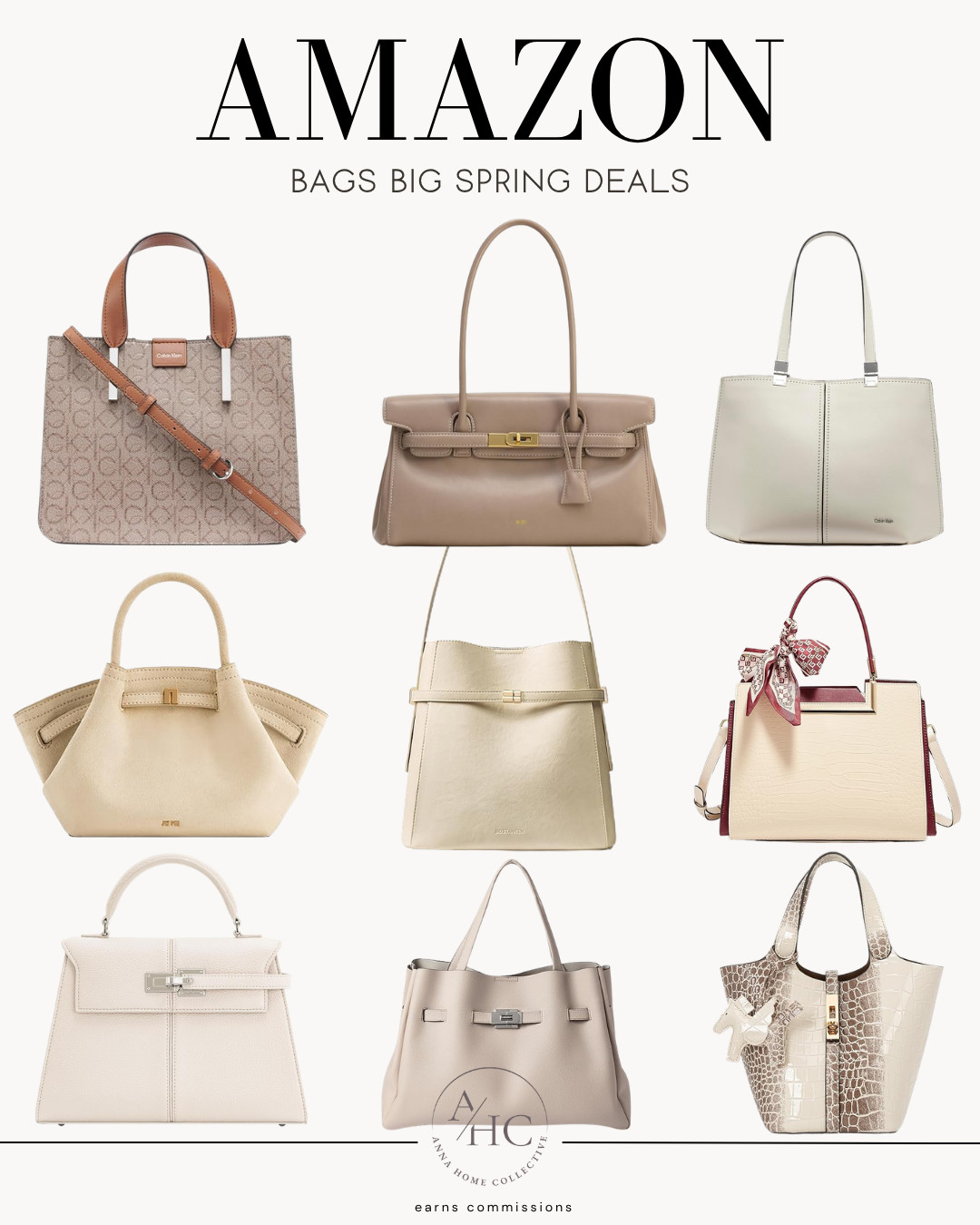 Neutral bags you’ll wear on repeat 🤍 Loving these chic Amazon finds for spring—designer-inspired styles without the price tag! Perfect everyday totes, top handle bags, and classic neutrals that go with everything.

// Amazon, Amazon Finds, Amazon Deals, Amazon Sale, Amazon Womens Fashion, Amazon Spring, Amazon Spring Fashion, Amazon Fashion, Amazon Fashion Finds, Neutral Fashion, Amazon Accessories, Crossbody Bag, Shoulder Bag, Handbag, Tote Bag, Top Handle Bag 

 #LTKootd #LTKSeasonal #LTKSaleAlert