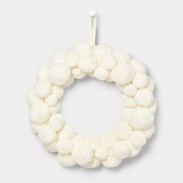 Pom Pom Wreath White - Wondershop™ | Target