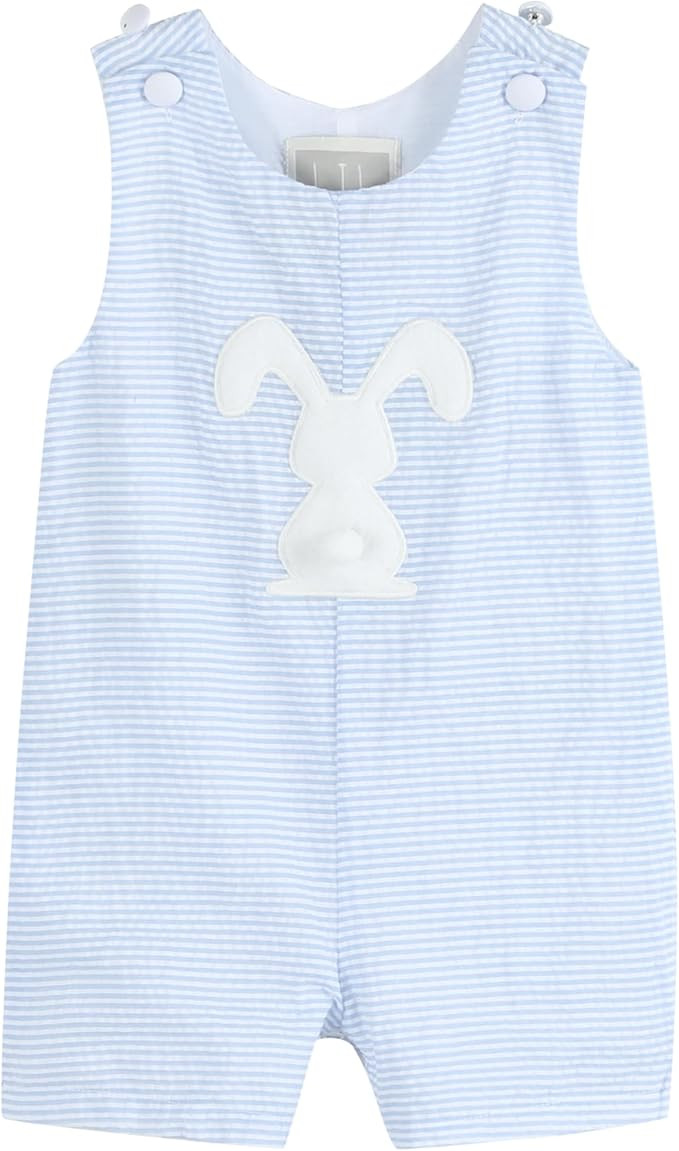 Lil cactus Boys Baby and Toddler Easter Bunny Shortalls | Amazon (US)
