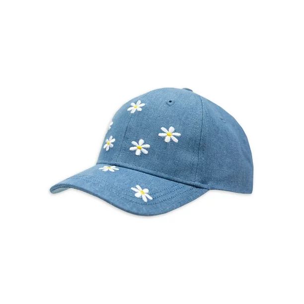 Wonder Nation Toddler Girl Embroidered Daisy Denim Hat | Walmart (US)