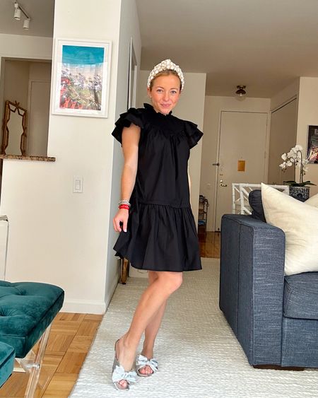 The ULTIMATE lightweight little black dress! Use code AMY15 for 15% off  Runs true to size, I’m in the small. The sandals are true to size too 🪩 #lbd #summerdress #sandals 

#LTKshoecrush #LTKFind #LTKunder100