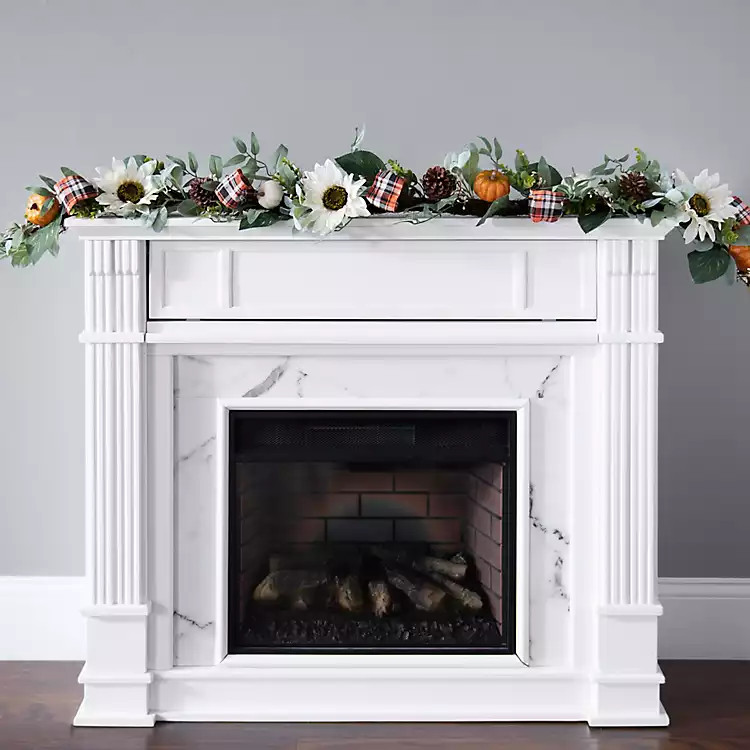 Orange Plaid and Pumpkin Mix Garland | Kirkland's Home