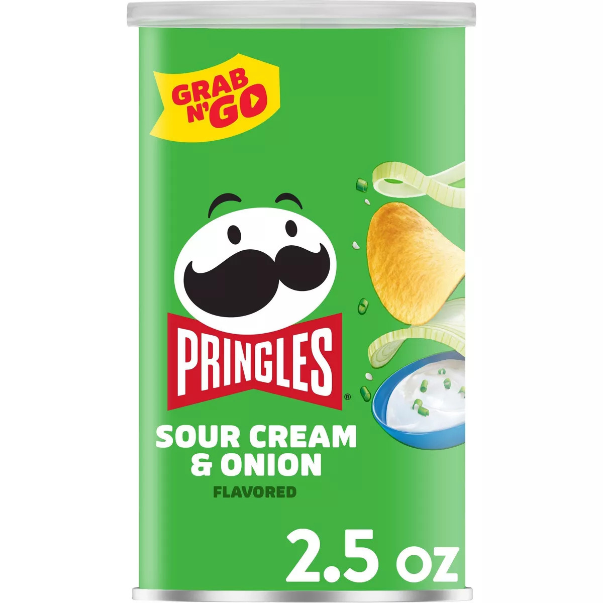Pringles Grab & Go Large Sour Cream & Onion Potato Crisps Chips - 2.5oz | Target