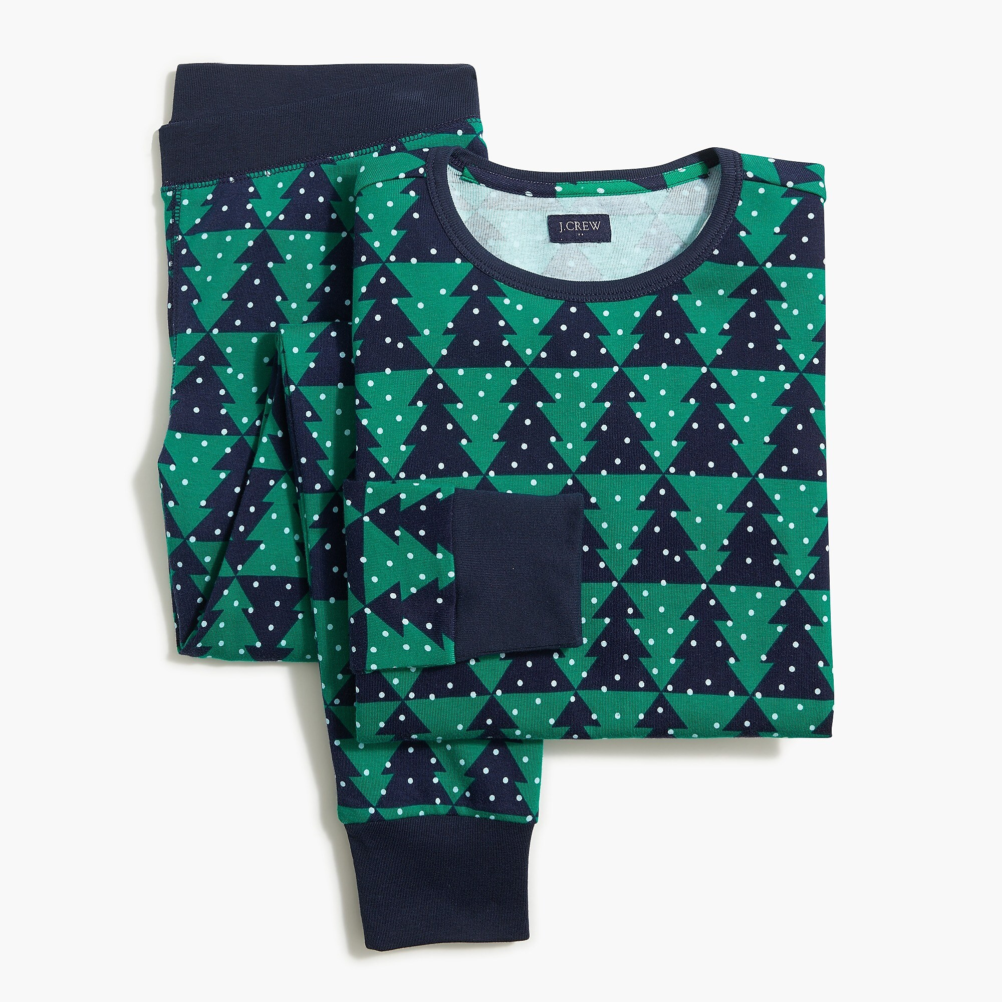 Women's winter trees cotton sleep set | J.Crew Factory
