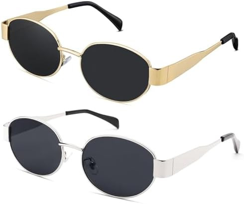 SOJOS Retro Oval Sunglasses for Women Men Trendy Sun Glasses Classic Shades UV400 Protection SJ1217 | Amazon (US)