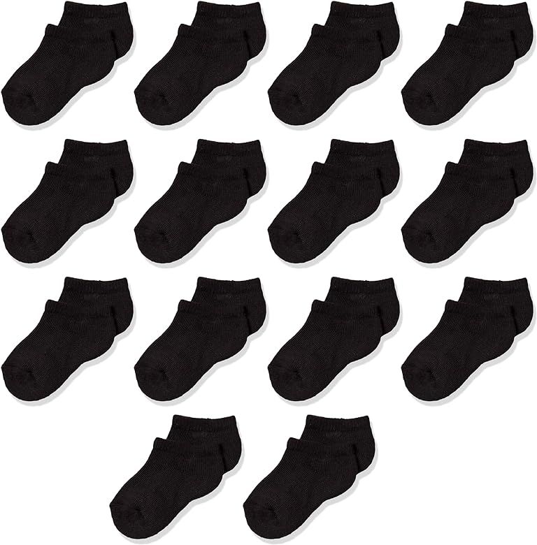 Amazon Essentials Unisex Kids and Toddlers' Cotton Low Cut Sock, 14 Pairs | Amazon (US)