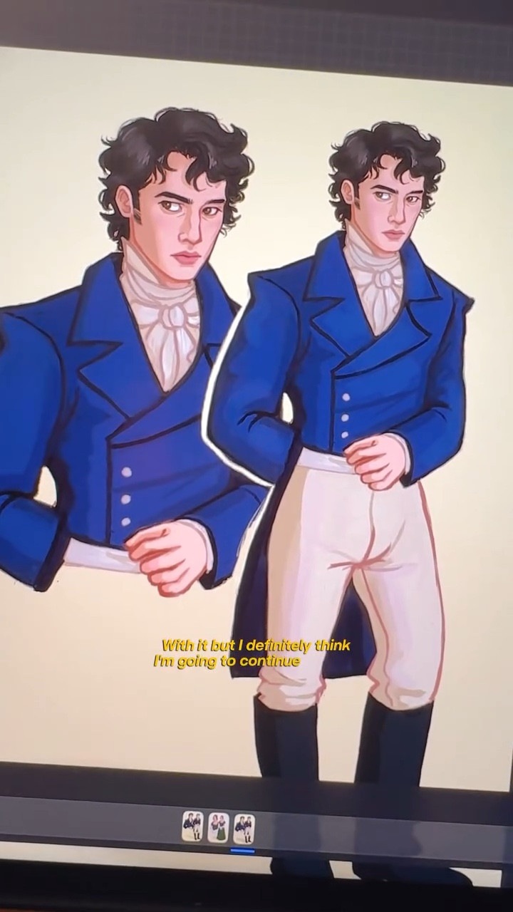 I truly couldn’t find a single actor or model I thought worked as Mr. Darcy and I think that says a lot about how highly I view this character 🥲 let me know who I should draw next below!! 
•
#bookstagram #prideandprejudice #mrdarcy