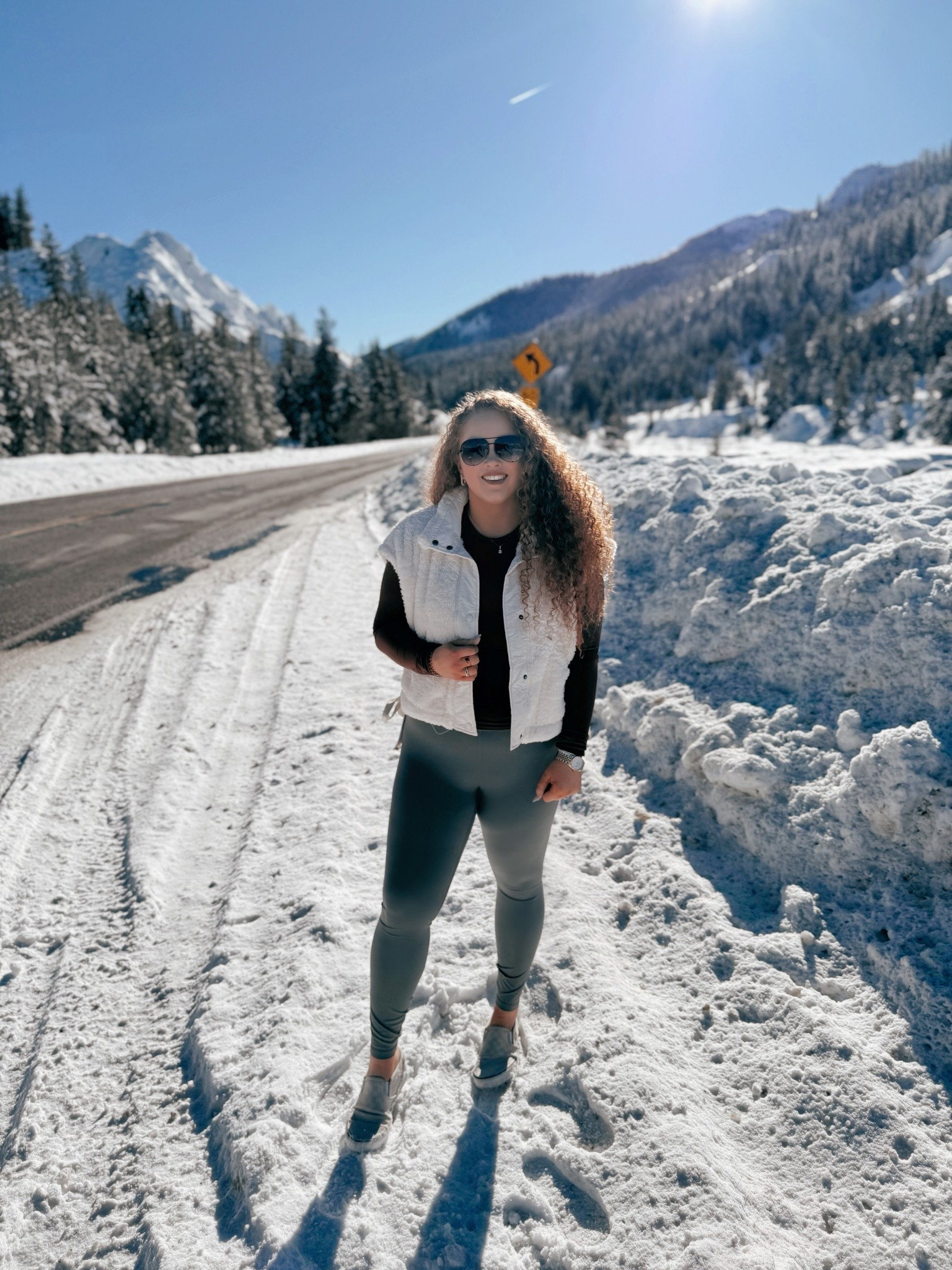 Cold weather calls for cozy layers and easy pieces I actually wear on repeat 🤍❄️ This is one of those throw on looks that works for snowy days, errands, or just staying comfy but cute. Linked here ✨ winter casual outfit | sherpa vest nordstrom | cream sherpa vest | cozy winter layers | amazon long sleeve top | brown fitted long sleeve | green leggings outfit | winter athleisure look | beige checkered vans | vans winter outfit | snow day outfit | casual winter style | neutral winter outfit | comfy everyday outfit | cold weather outfit women | layered winter look | nordstrom winter outfit | amazon basics outfit | winter casual wear | cozy snow outfit 

#LTKootd #LTKdayinmylife #LTKSaleAlert