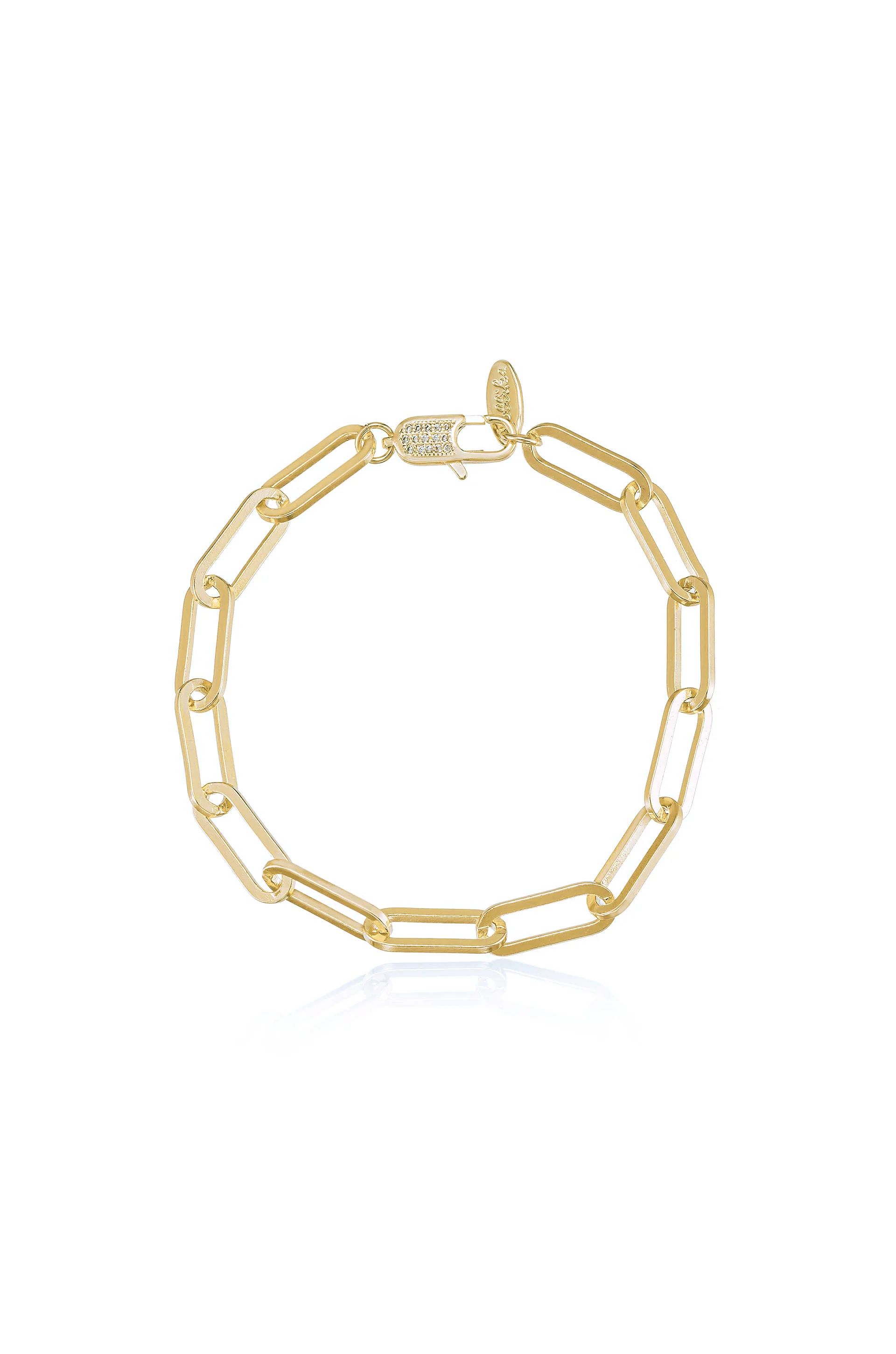 Interlinked 18k Gold Plated Chain Bracelet | Ettika