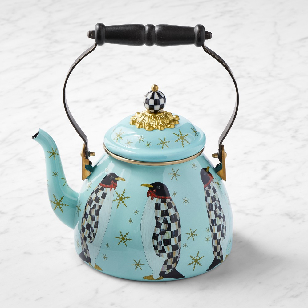 MacKenzie-Childs Penguin Parade Tea Kettle, 2-Qt. | Williams-Sonoma
