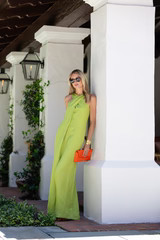 Camille Dress Linen - Chartreuse | Julia Amory