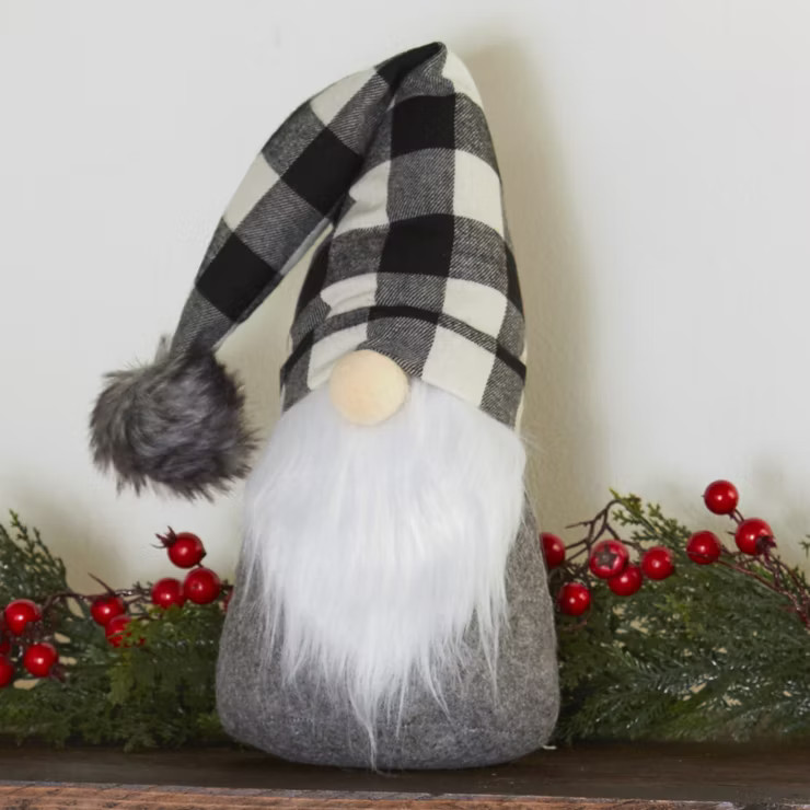 Lakeside Christmas Gnome - Plush Shelf, Mantle Decoration - Buffalo Checker Plaid | Target