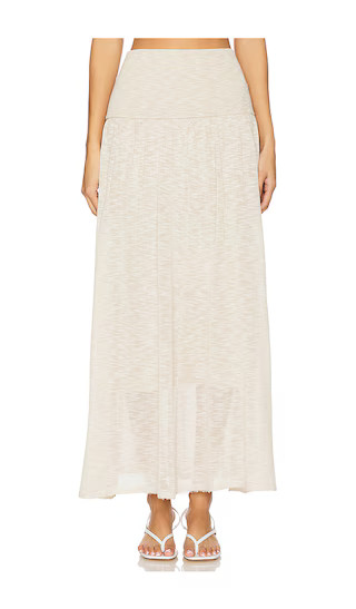 Nikki Semi Sheer Skirt in Beige | Revolve Clothing (Global)