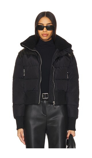 Mini Sawyer Puffer Jacket in Matte Black | Revolve Clothing (Global)