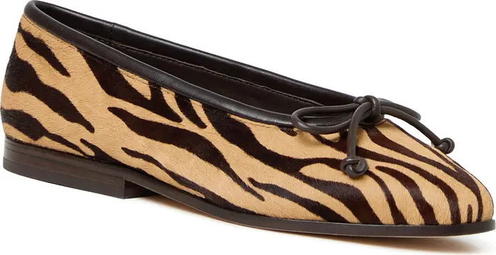 Noella Zebra Genuine Calf Hair Flat (Women) | Nordstrom