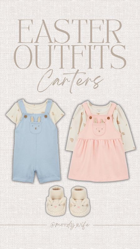 Easter outfits for baby boy and baby girl from Carters! Pink and blue easter outfits for babies #easteroutfits #easterbunnyoutfit #bunnyslippers #easterbabygirl #easterbabyboy 

#LTKbaby #LTKkids #LTKfindsunder50