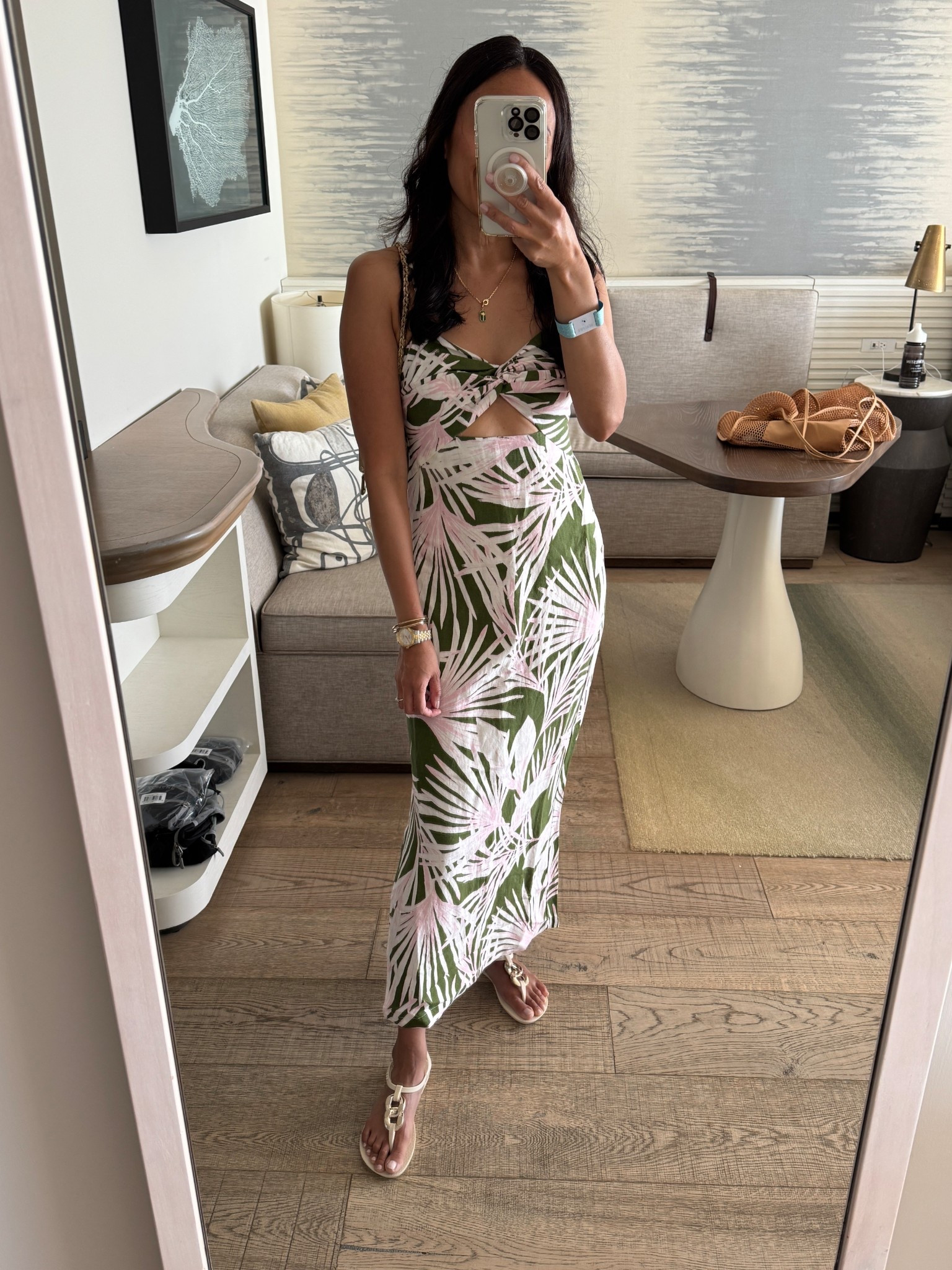 Vacation outfit. Beach outfit. Vacation dinner outfit. 
Fun casual dress for beach vacation. I sized down. Nice and cool linen material. Sandals go from beach / pool to dinner. 
Mini bag with chain strap  

#LTKFindsUnder100 #LTKTravel #LTKOver40