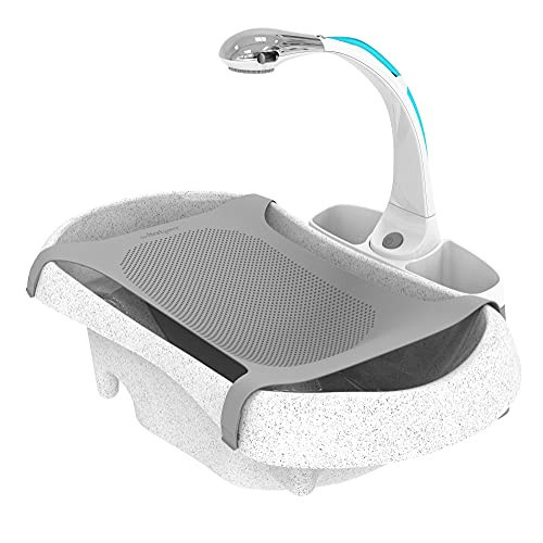 The First Years Rain Shower Baby Spa Bathtub Set – Includes Infant Sling, Soothing Spray Shower Head, Fresh Water Tank and Built-in Soft Brush – 3-in-1 Newborn to Toddler Design –Baby Bath Essentials | Amazon (US)