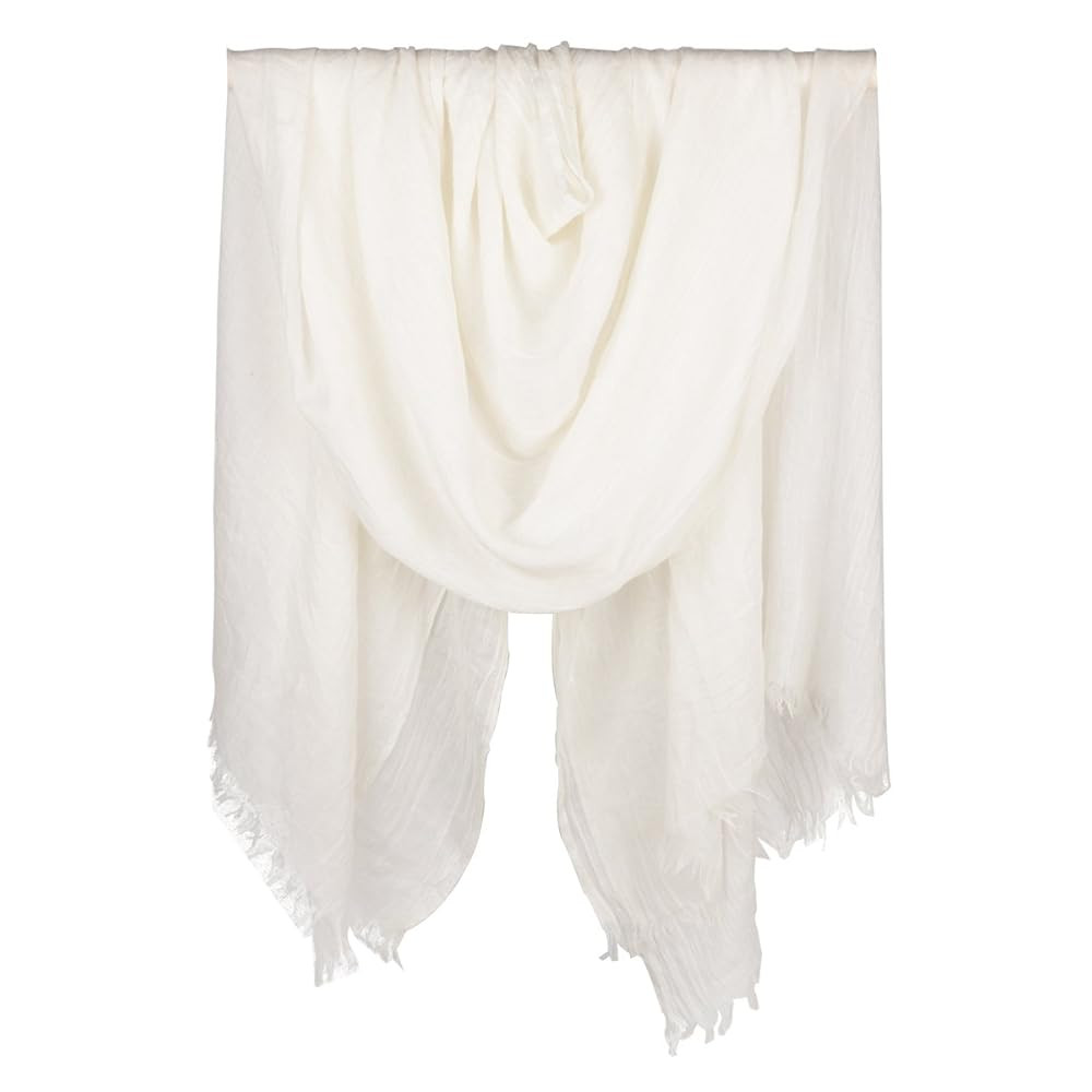 Women Summer Scarfs Large Long Lightweight Linen Beach Gauze Shawl Wrap 75”×43” | Amazon (US)