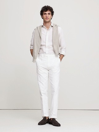 Slim Italian Cotton-Linen Dress Pant | Banana Republic (US)