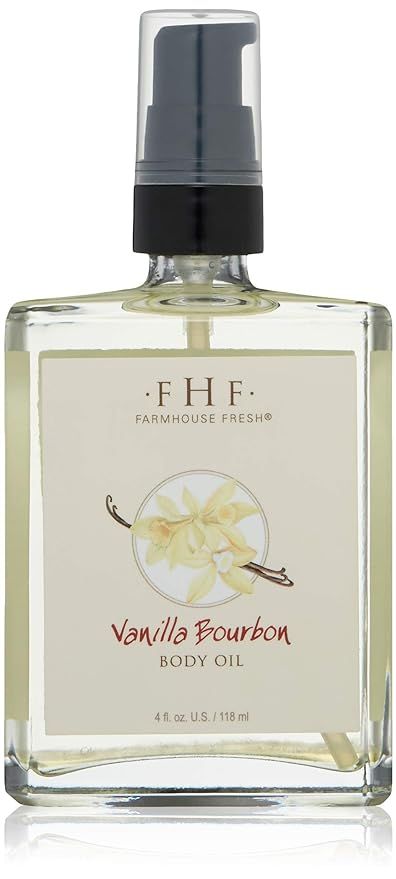 FarmHouse Fresh Vanilla Bourbon Body Oil, Vanilla Bourbon, 4 Fl Oz | Amazon (US)