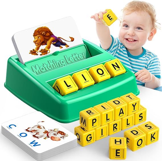 Toys for 3-8 Year Olds Boys, Spelling Games for Kids Ages 4-8 Matching Letter Games for 3-8, Lear... | Amazon (US)