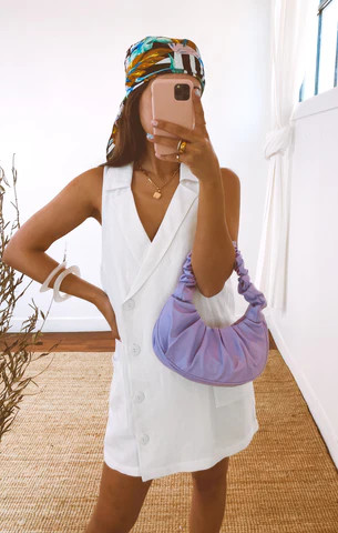 Levi Blazer Dress ~ White Linen | Show Me Your Mumu