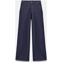 Zara - Z1975 High Rise Jogger Wide Leg Jeans - Blue - Xs - Woman | Zara US