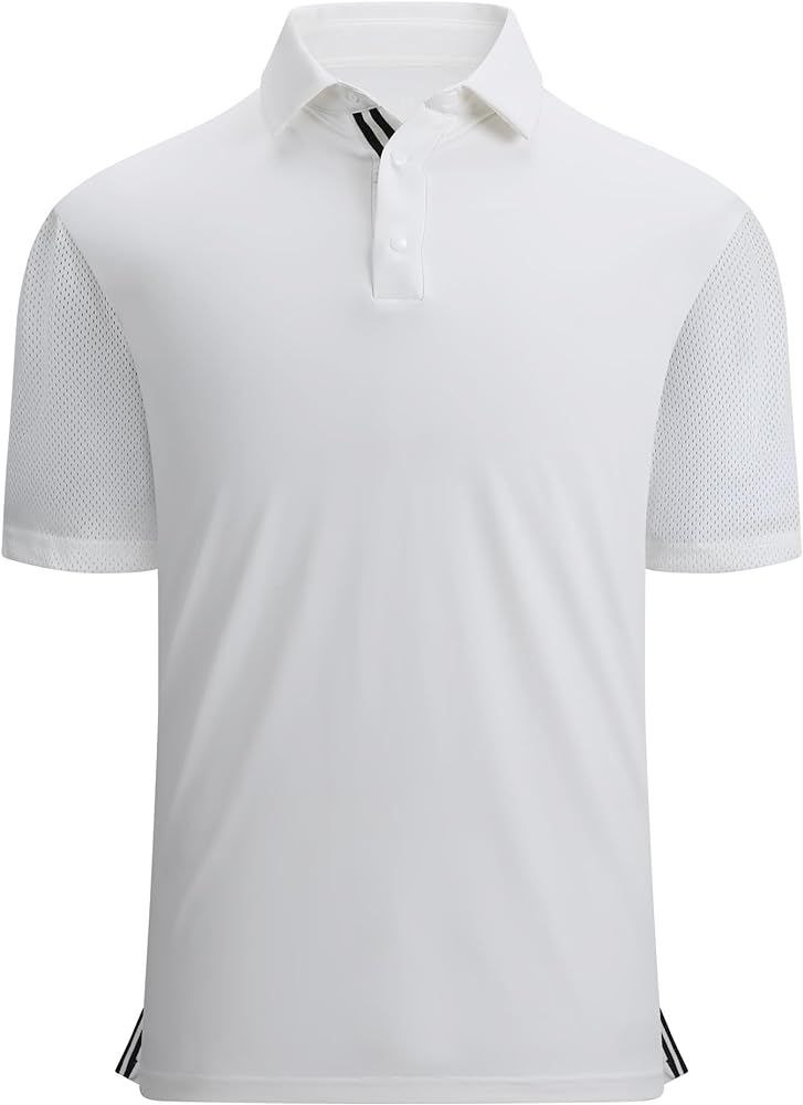 Alex Vando Mens Golf Shirt Moisture Wicking Quick-Dry Short Sleeve Casual Polo Shirts for Men | Amazon (US)