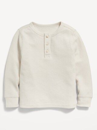 Long-Sleeve Thermal Knit Henley T-Shirt for Toddler Boys | Old Navy (CA)